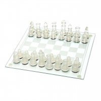 Шахматы стеклянные фигурки из стекла подарочные GJ02 Lucky Gamer