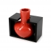Керамічна ваза для квітів червона 204B Decos
