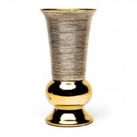 Ваза металлик золото малая узкая ВМЗ1-1 Decos