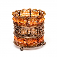 Підсвічник з бісеру помаранчевий PA-1 Decos