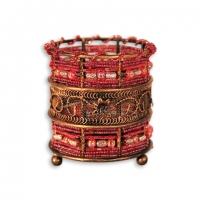 Підсвічник з бісеру рожевий PA-3 Decos