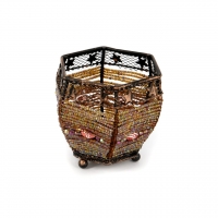 Підсвічник з бісеру світло коричневий PB-3 Decos