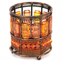 Підсвічник з бісеру помаранчевий PD-1 Decos