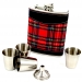 Набор с флягой для виски красная клетка T013-2 Hip Flask - фото 2 Darunok.ua Набор с флягой для виски красная клетка T013-2 Hip Flask