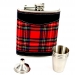 Набор с флягой для виски красная клетка T013-2 Hip Flask - фото 3 Darunok.ua Набор с флягой для виски красная клетка T013-2 Hip Flask