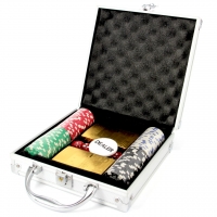 Покерний набір 100 фішок з картами Євро DM100E 