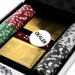 Покерний набір 100 фішок з картами Євро і Долари DM100DE 