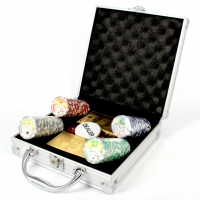 Покерний набір на 100 фішок з номіналом з картами Долари DM100NAD 