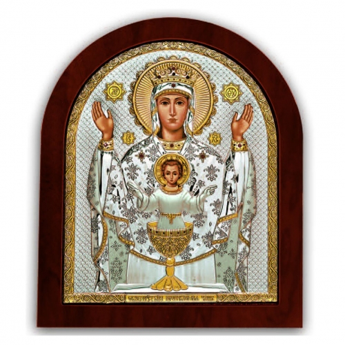 Ікона Божої Матері Невипивана Чаша EP4-041XAG/P Silver Axion