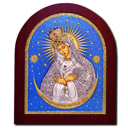 Ікона Остробрамської Божої Матері EP5-067XAG/P/C Silver Axion