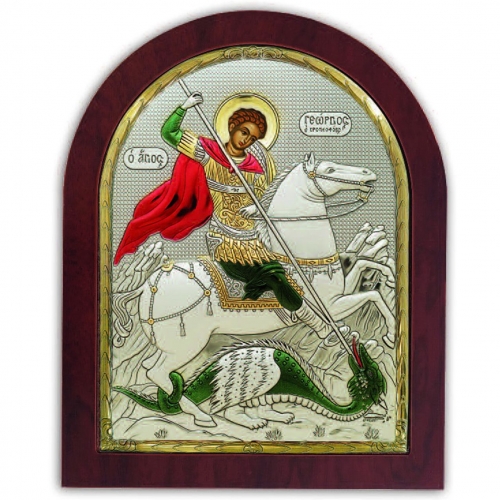Ікона Св. Георгій Побідоносець EP4-010XAG/P/C Silver Axion