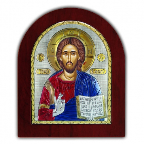 Ікона Ісуса Христа Спасителя EP4-001XAG/P/C Silver Axion