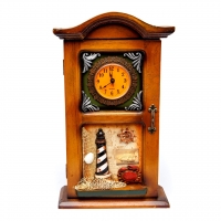 Ключница для ключей настенная часы Маяк 05B-233D Two Captains