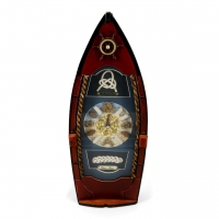 Ключница настенная из дерева с часами Морской узел 0035B Two Captains