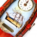 Незвичайна ключниця настінна з годинником Корабель 30714A Two Captains