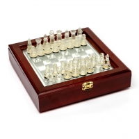 Шахматы из дерева и стекла маленькие CH1 Lucky Gamer