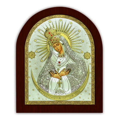 Ікона Богоматері Остробрамської EP3-067XAG/P Silver Axion