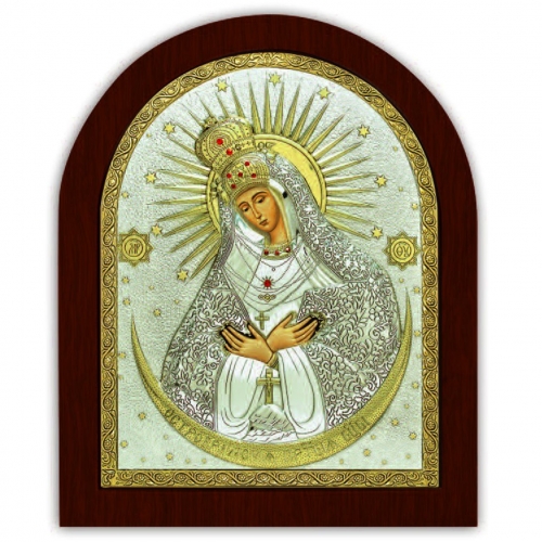 Икона Остробрамская Божьей Матери EP5-067XAG/P Silver Axion