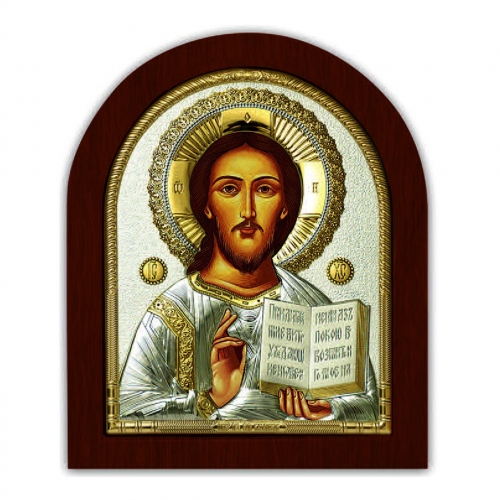 Икона Иисуса Христа EP3-181XAG/P Silver Axion