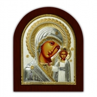 Икона Казанская Божией Матери EP3-182XAG/P Silver Axion