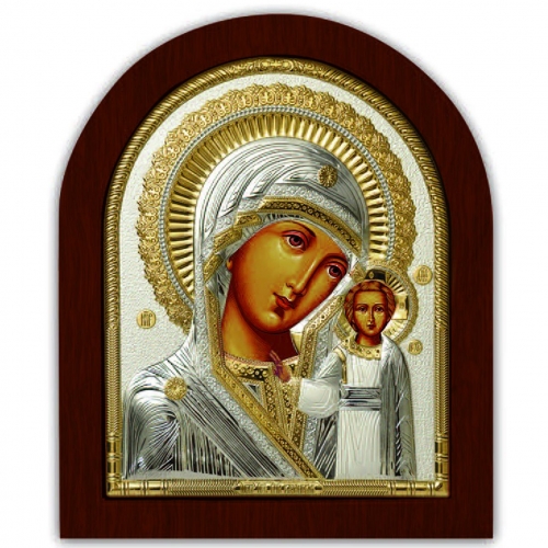 Ікона Казанська Божої Матері EP5-182XAG/P Silver Axion