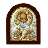 Ікона Святого Миколая EP2-183XAG/P Silver Axion