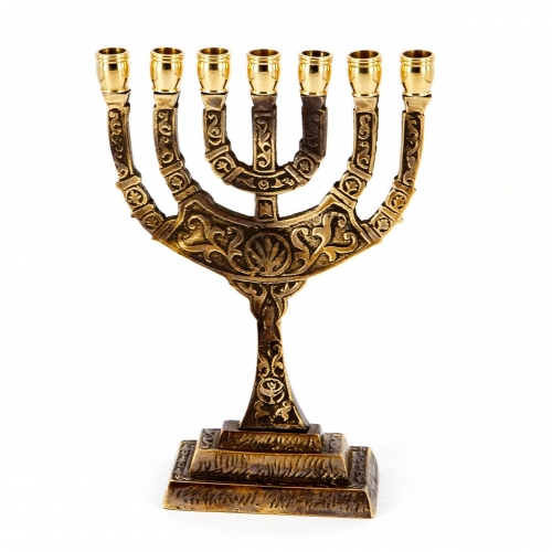 Еврейский подсвечник на 7 свечей менора 2141 Brasstico