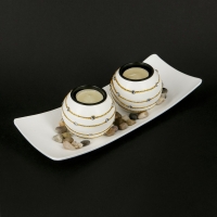 Декоративний підсвічник на 2 свічки прядив'яні GH186 Decos