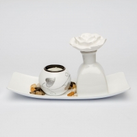 Підсвічник подарунковий білий і ваза XD002 (XD01) Decos