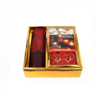 Подарочный набор свечей 6 шт и ваза подсвечник 2006J-C Decos