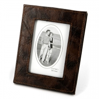 Фоторамка из эко кожи темно-коричневая 9х13 см Decos