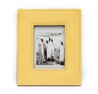 Фоторамка из эко кожи желтая 9х13 см Decos