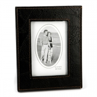Фоторамка из эко кожи черная 9х13 см Decos