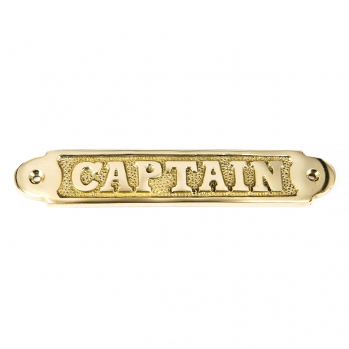 Латунная табличка в офис кабинета Captain 4114 Two Captains