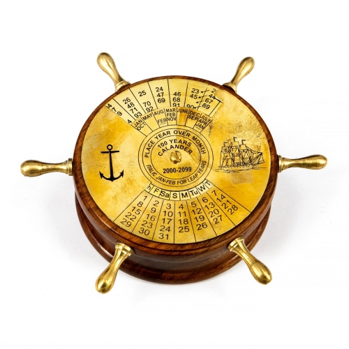 Настольный календарь на 100 лет морской штурвал NI448 Two Captains