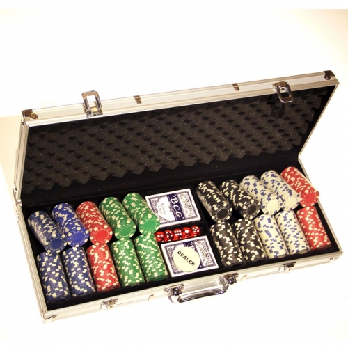 Набір для гри в покер на 500 фішок без номіналу DM500NA Lucky Gamer
