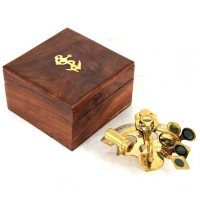 Секстант морской из латуни в деревянном футляре NT.5099 