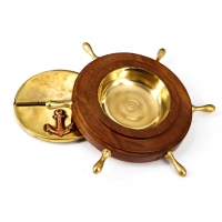 Пепельница подарочная с крышкой Штурвал W209D Two Captains Пепельница подарочная с крышкой Штурвал W209D Two Captains