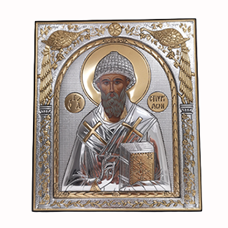 Ікона Святого Спиридона EP513-012XM/P Silver Axion