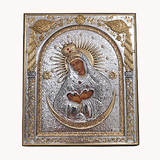 Ікона Богородиці Остробрамська EP513-067XM/P Silver Axion