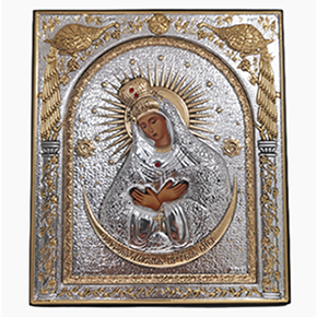 Икона Остробрамская Божьей Матери EP514-067XM/P Silver Axion