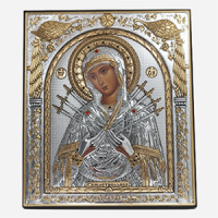 Икона Богоматери Семистрельная EP514-152XM/P Silver Axion