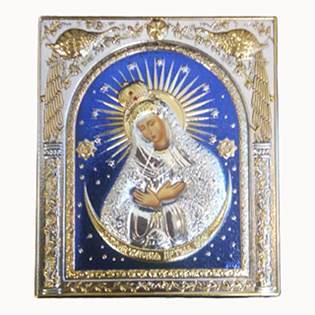Ікона Божої Матері Остробрамська EP514-067XM/P/C Silver Axion