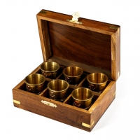 Набір чарок в дерев'яному футлярі 6 шт NI905 Two Captains