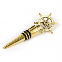 Винна пробка з латуні Штурвал 6980 Two Captains Винна пробка з латуні Штурвал 6980 Two Captains