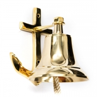 Морской колокол рында с корабельным якорем 10 см 4008В Two Captains