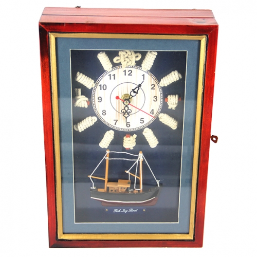 Ключница настенные часы корабль морская тематика N3020-21 Two Captains