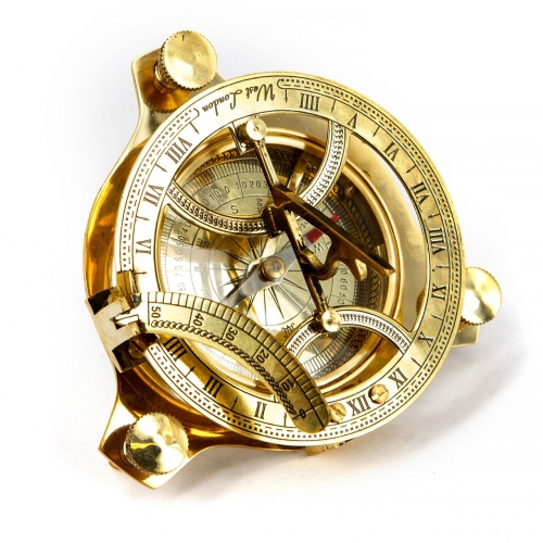 Старовинний сонячний годинник компас латунний NI234 Two Captains