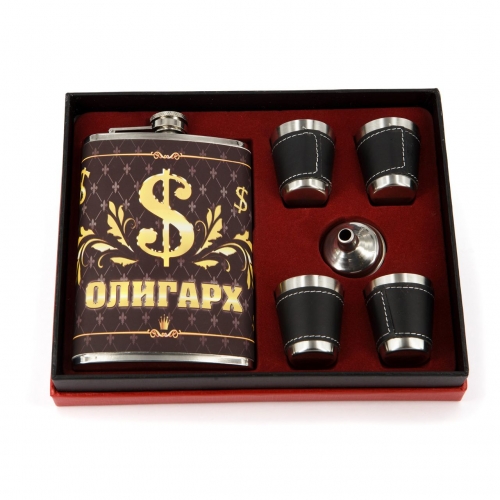 Подарунковий набір Фляга для алкоголю і 4 чарки воронка 010 Hip Flask - фото 1 Darunok.ua Подарунковий набір Фляга для алкоголю і 4 чарки воронка 010 Hip Flask