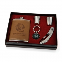 Фляга для алкоголю з компасом і штопором F127 Hip Flask